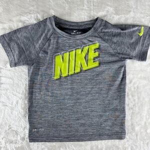 Nike Dri-Fit T-Shirt Toddler XS / 4 Short Sleeve Gray Activewear